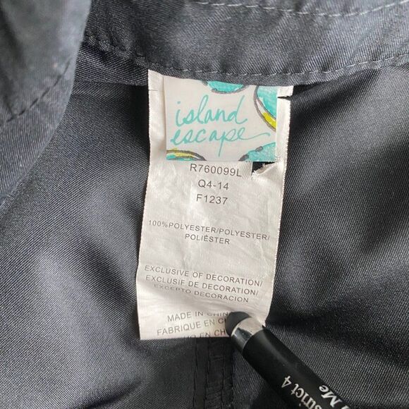 Island Escape Black High Waist Shorts SZ 8 - Picture 8 of 10